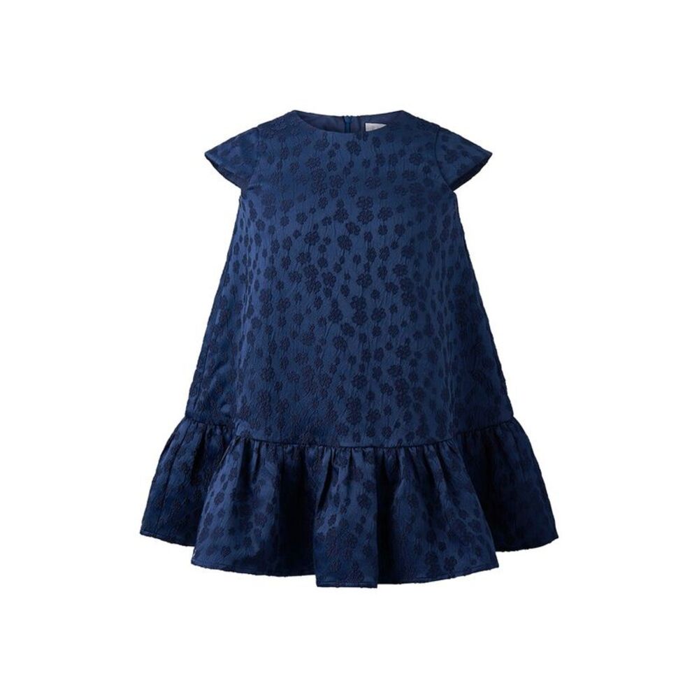 Rachel Riley Girls Petal Damask Drop Hem Dress